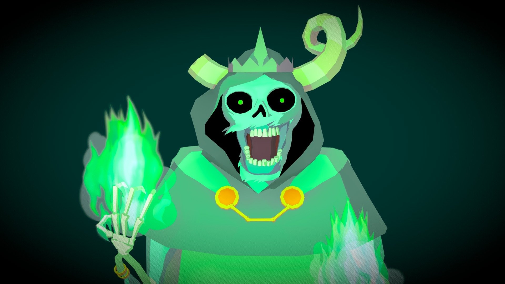 1920x1080 Lich Adventure Time Model Fan Art Royalty Free 3D model by Kevin Ferapontov [72e170c], Desktop