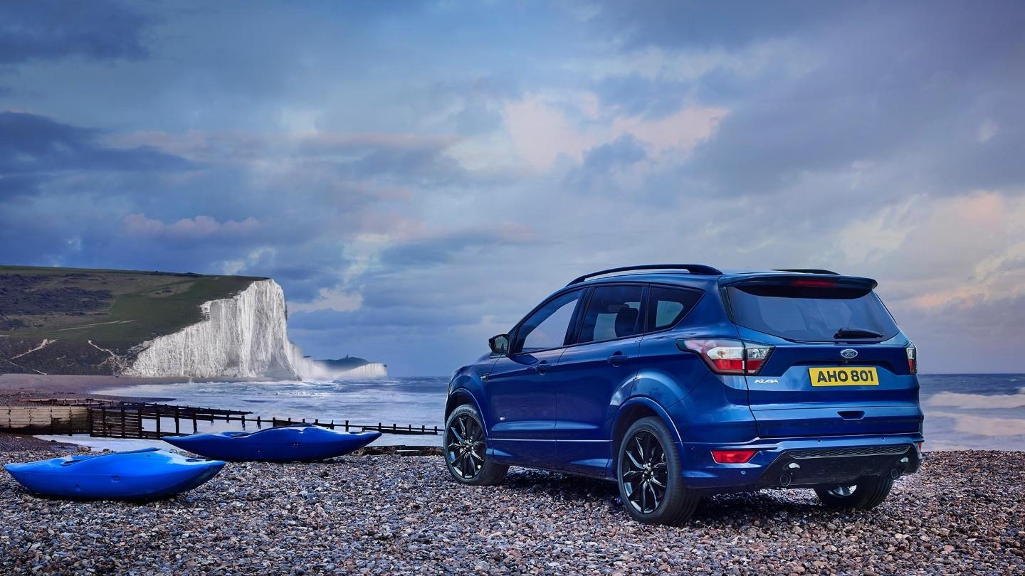 1440x810 Ford Kuga blue color rear profile HD 4k wallpaper Cars, Desktop