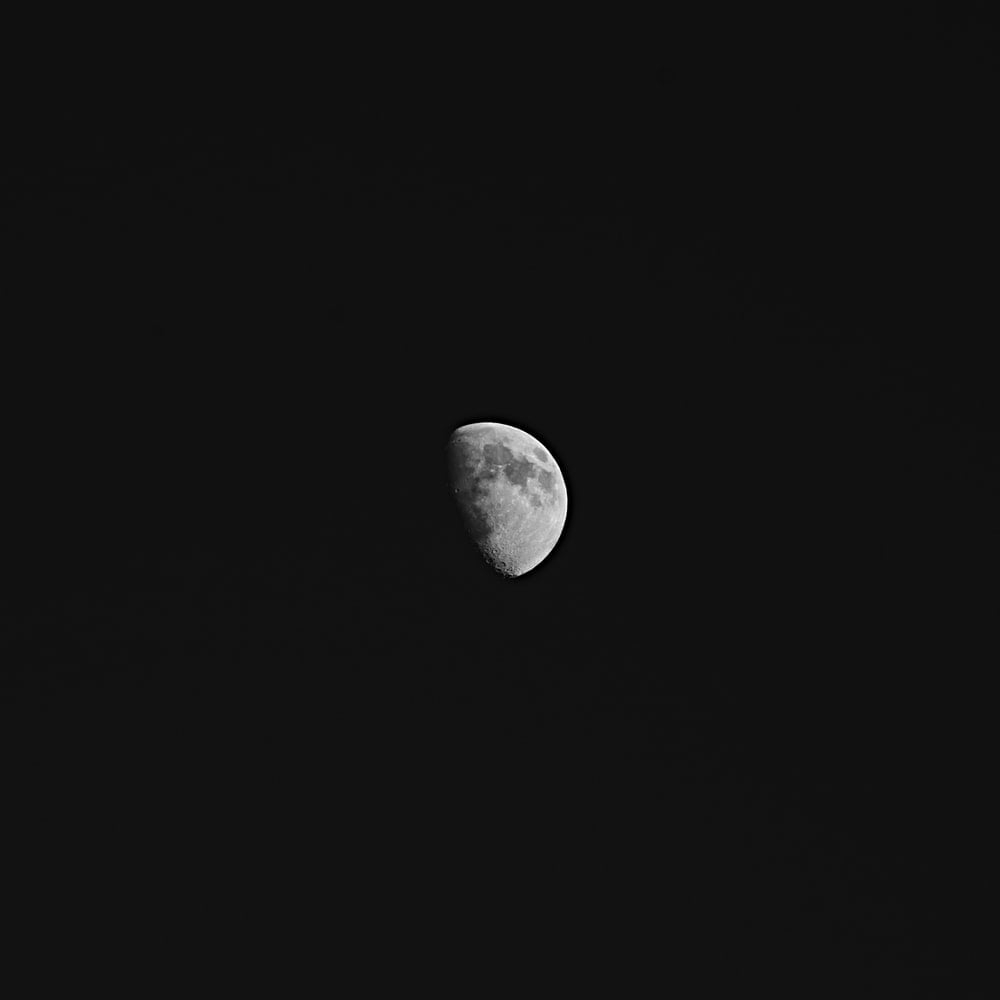 1000x1000 Black And White Moon Picture. Download Free Image, Phone