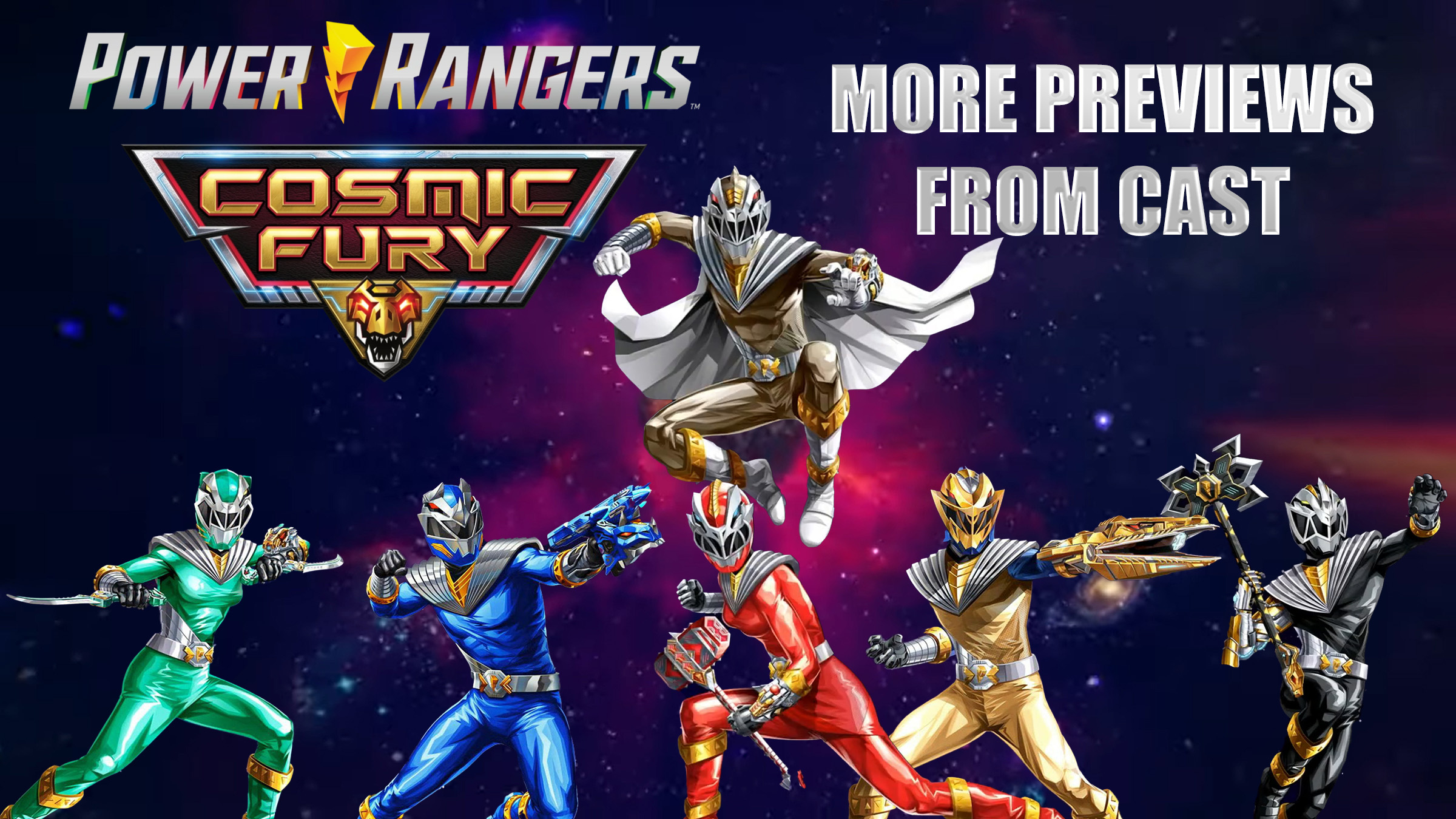 2400x1350 Power Rangers Cosmic Fury Cast Reveal More Suit Image and Weapons, Desktop