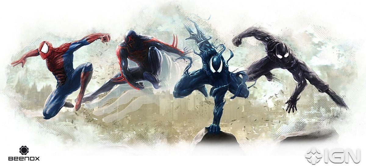 1200x560 Cool Spider Men Wallpaper From Shattered Dimensions, Dual Screen