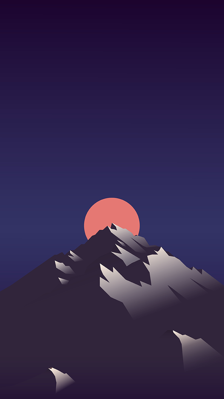 750x1340 Android Mobile Apps: Free Flat Mountain Mobile Wallpaper, Phone