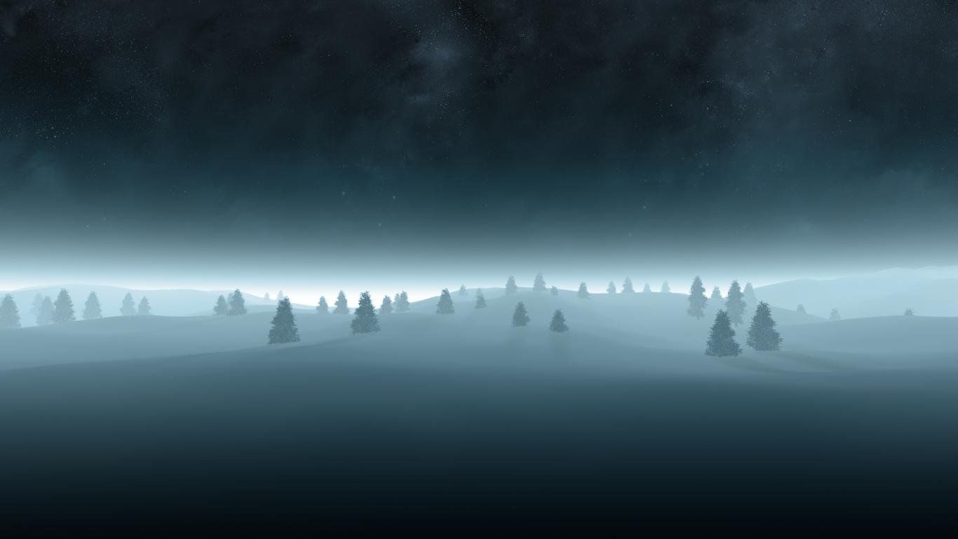 1370x770 Dark Christmas Wallpaper, Desktop