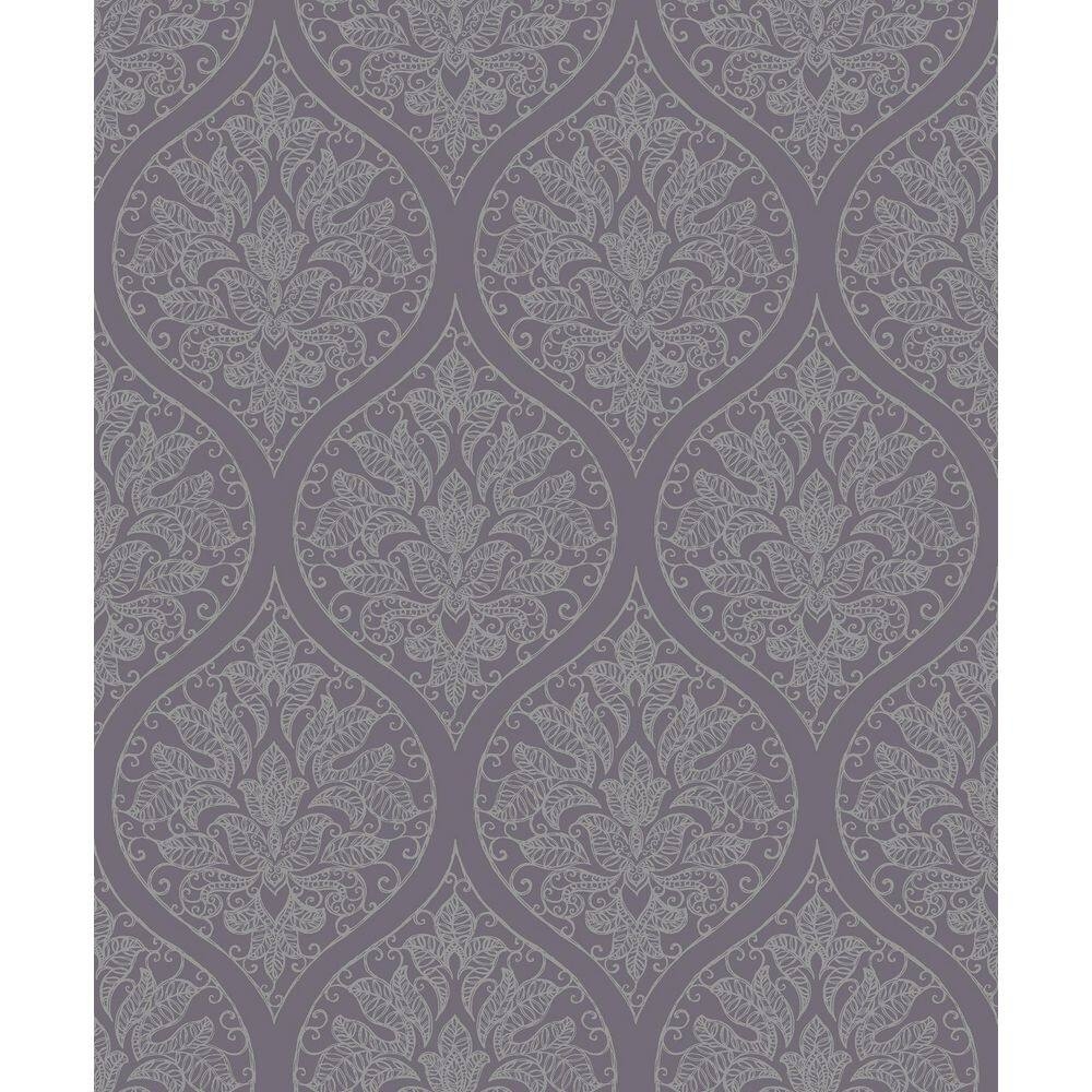 1000x1000 Emporium Collection Purple And Silver Ogee Embossed Metallic Finish Non Woven Wallpaper Roll 7008 Home Depot, Phone