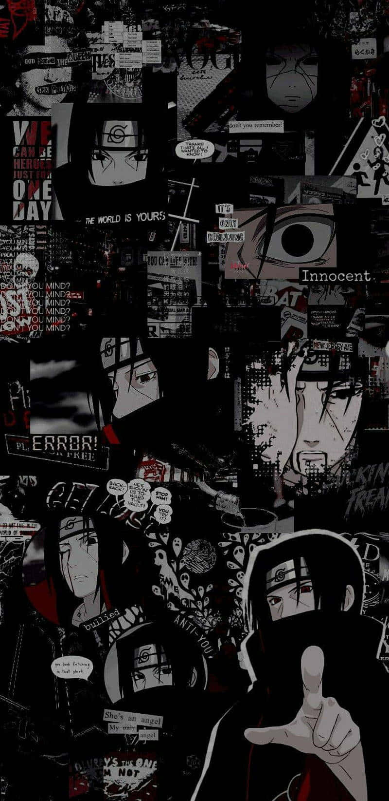 800x1650 Download Anime Collage Aesthetic Wallpaper, Phone