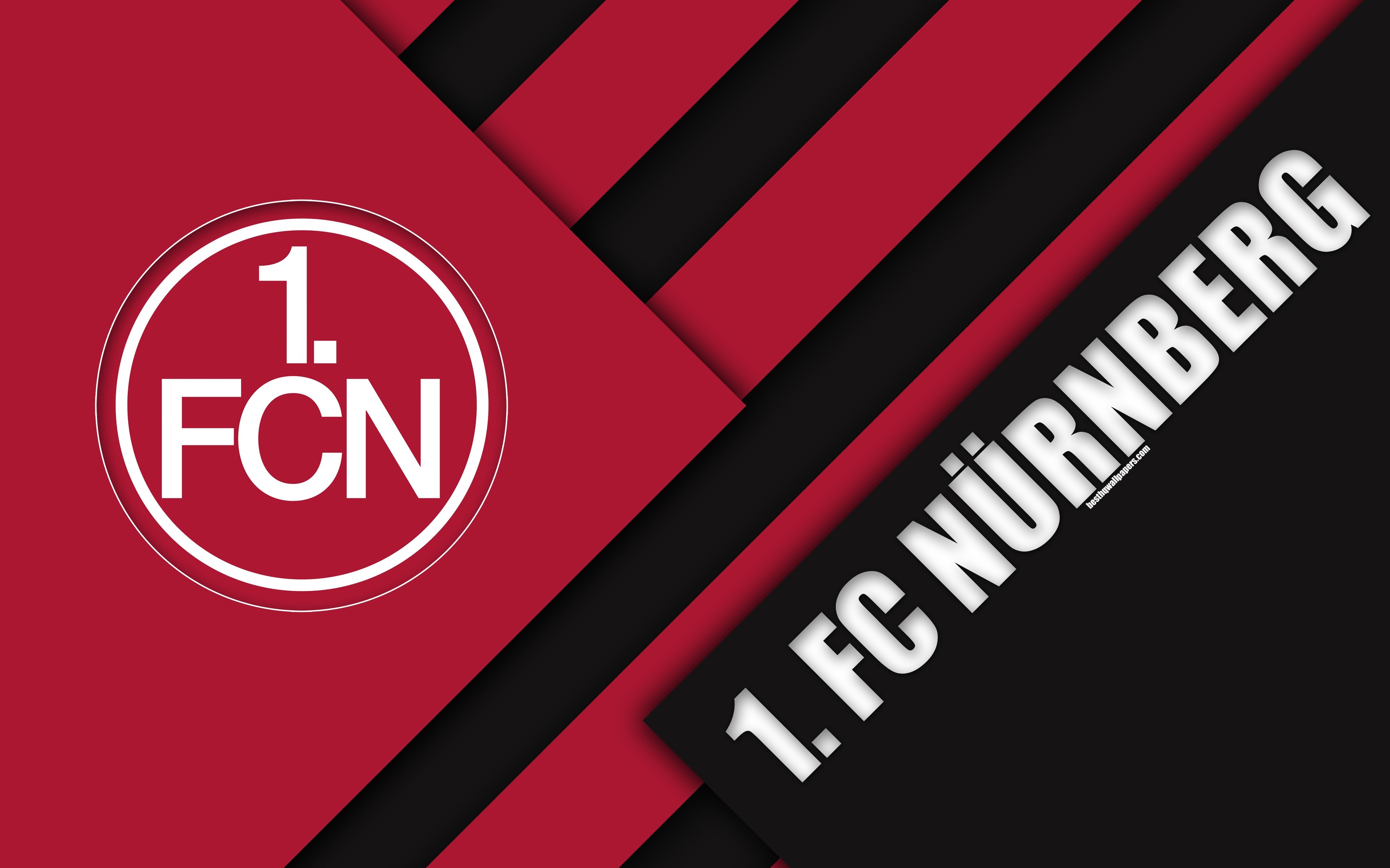 3840x2400 Download wallpaper FC Nürnberg, logo, 4k, German football club, Desktop