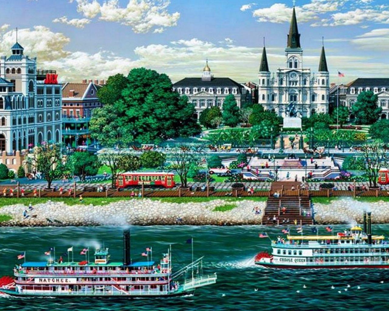 1280x1030 Jackson Square New Orleans desktop PC and Mac wallpaper, Desktop