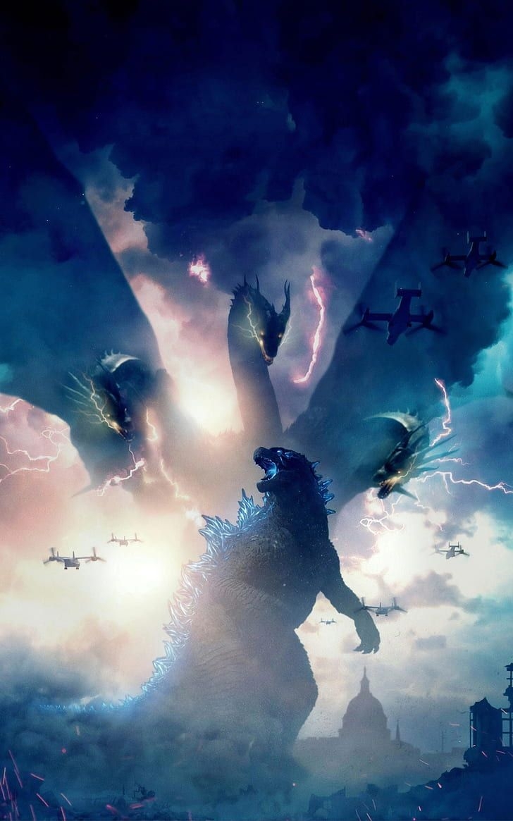 730x1170 HD wallpaper: Godzilla, Godzilla: King of the Monsters, artwork, Phone