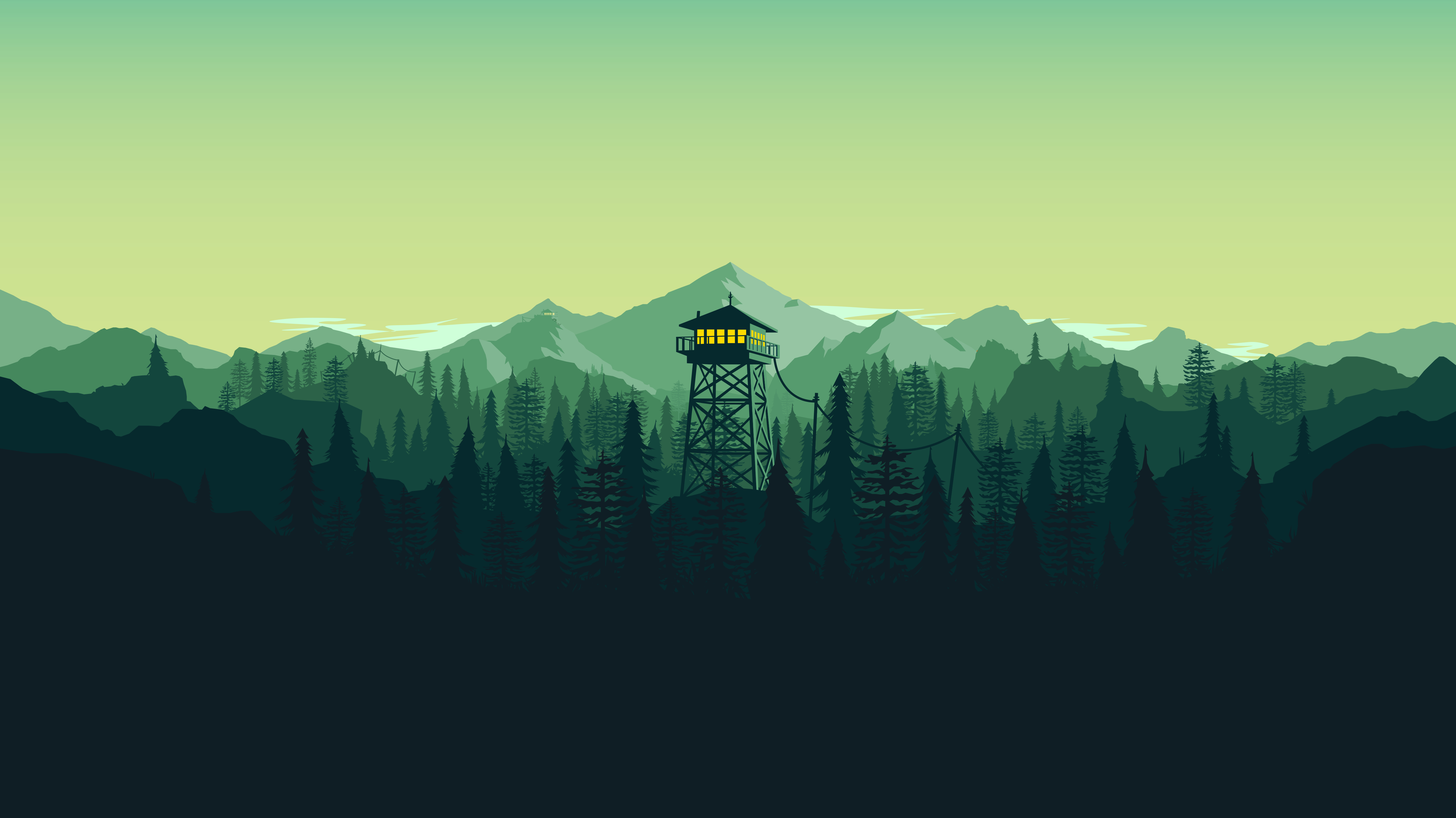 5120x2880 Firewatch Green Wallpaper Free Firewatch Green Background, Desktop