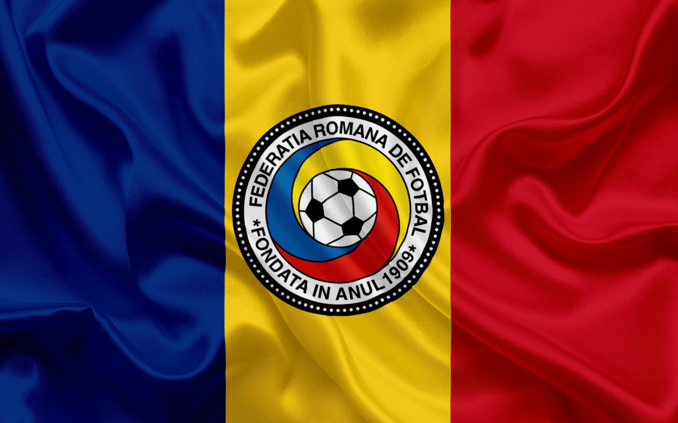 2560x1600 Download wallpaper Romania national football team, emblem, logo, Desktop