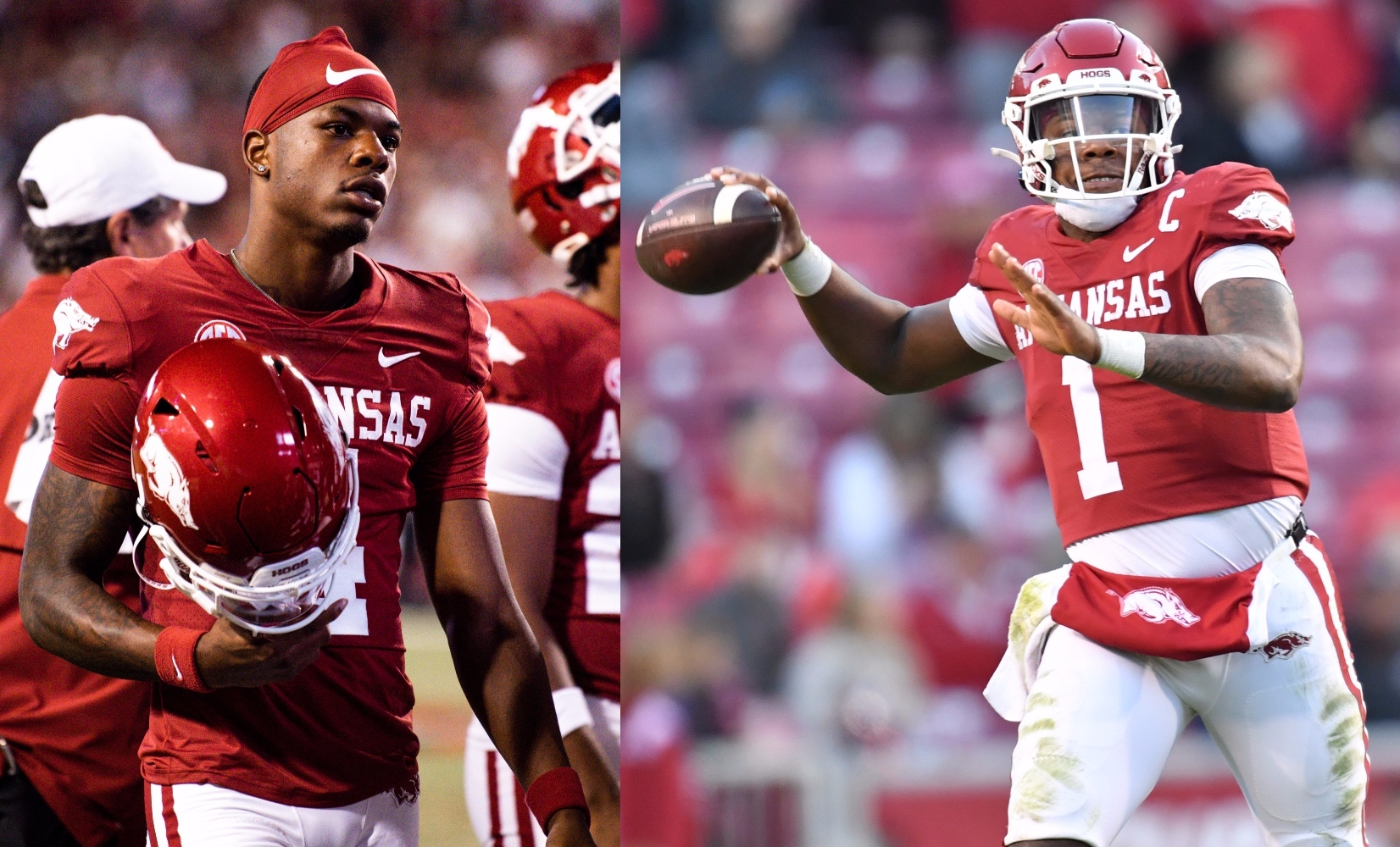 1660x1000 KJ Jefferson, Malik Hornsby, Arkansas football of Arkansas Sports, Desktop