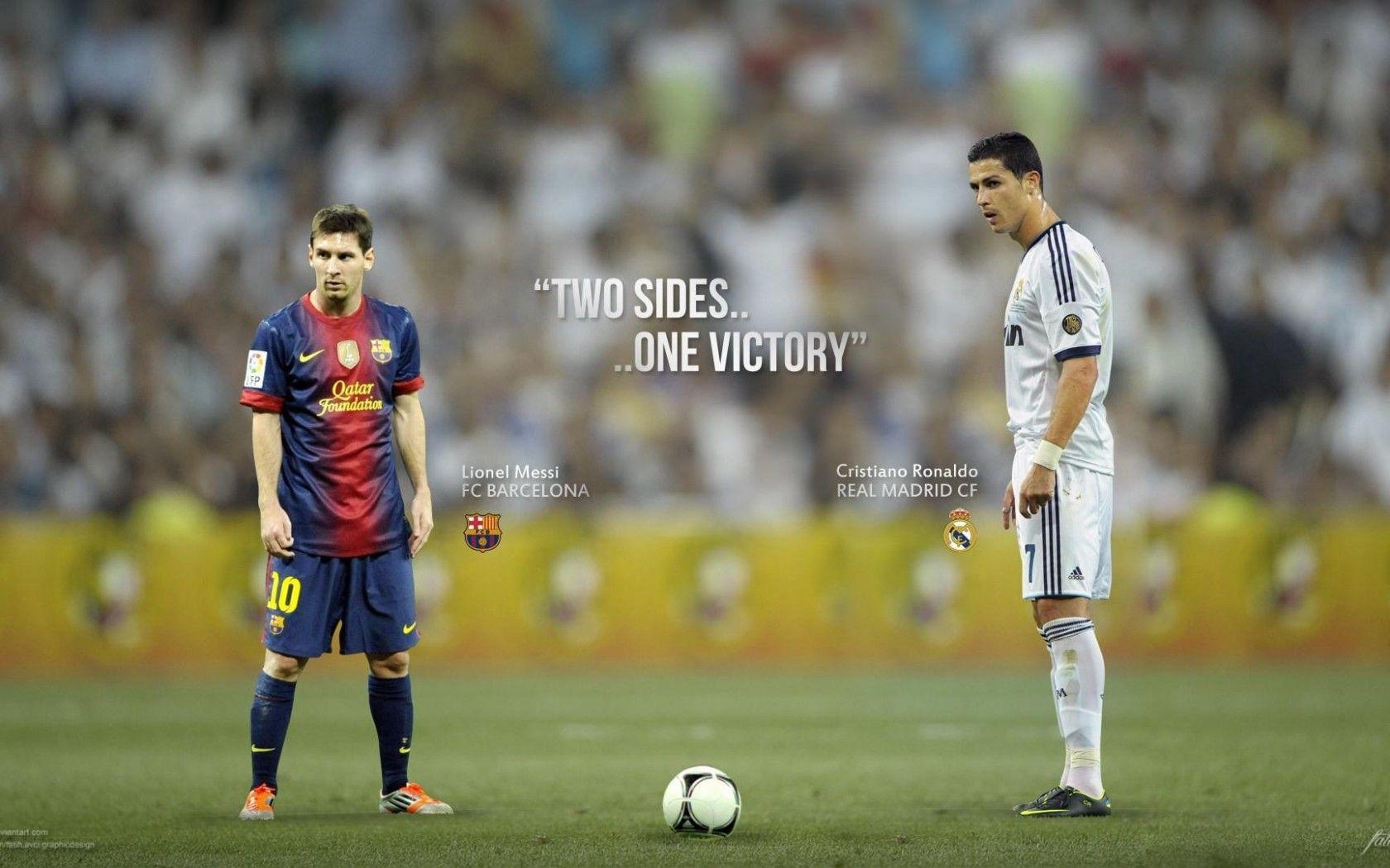 1680x1050 Cristiano Ronaldo And Messi 2014 HD desktop wallpaper, Widescreen, Desktop