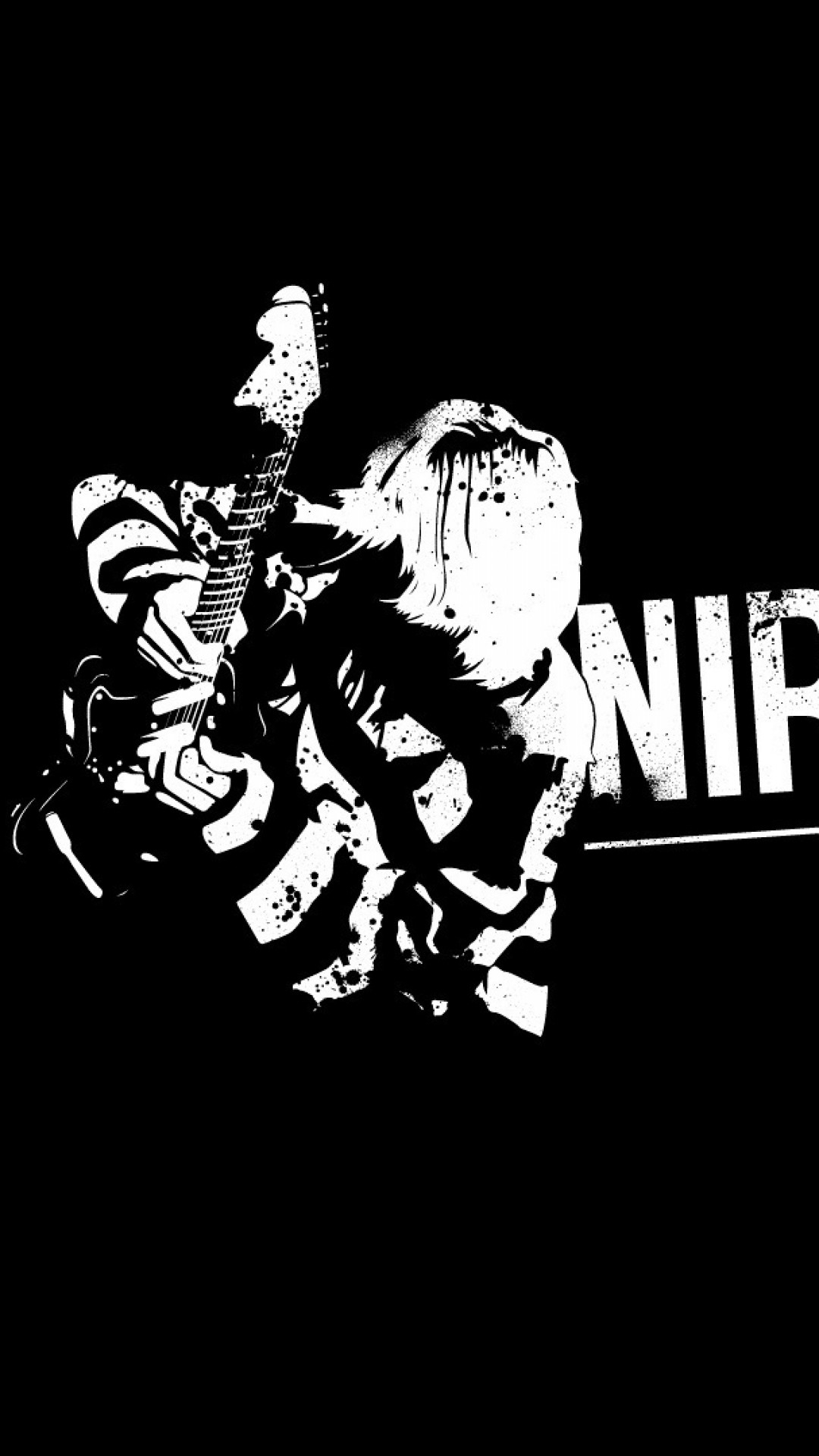 1080x1920 Wallpaper Nirvana, Guitarist, Sign, Background, Letters Wallpaper HD iPhone, Phone