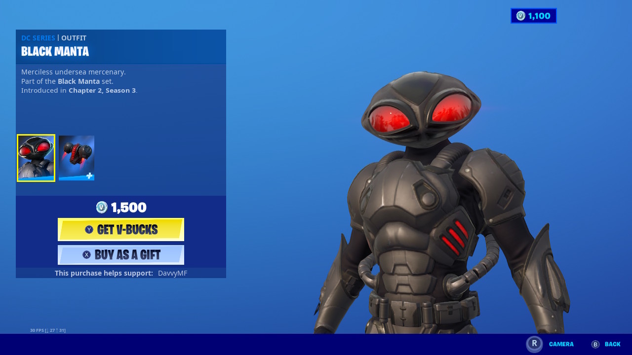 1280x720 Black Manta Fortnite wallpaper, Desktop