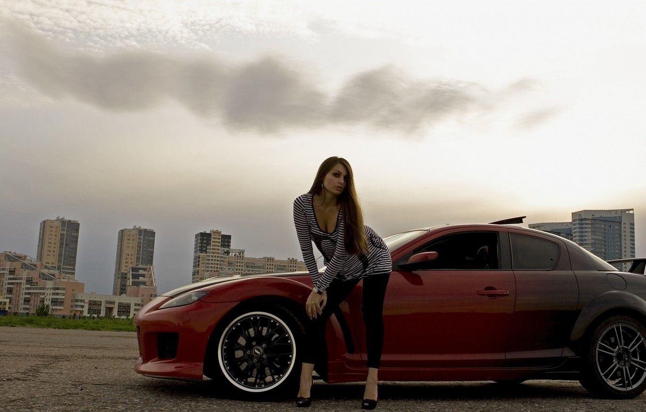 1340x850 Wallpaper machine, girl, Moscow, Mazda, rx - for desktop, section девушки, Desktop