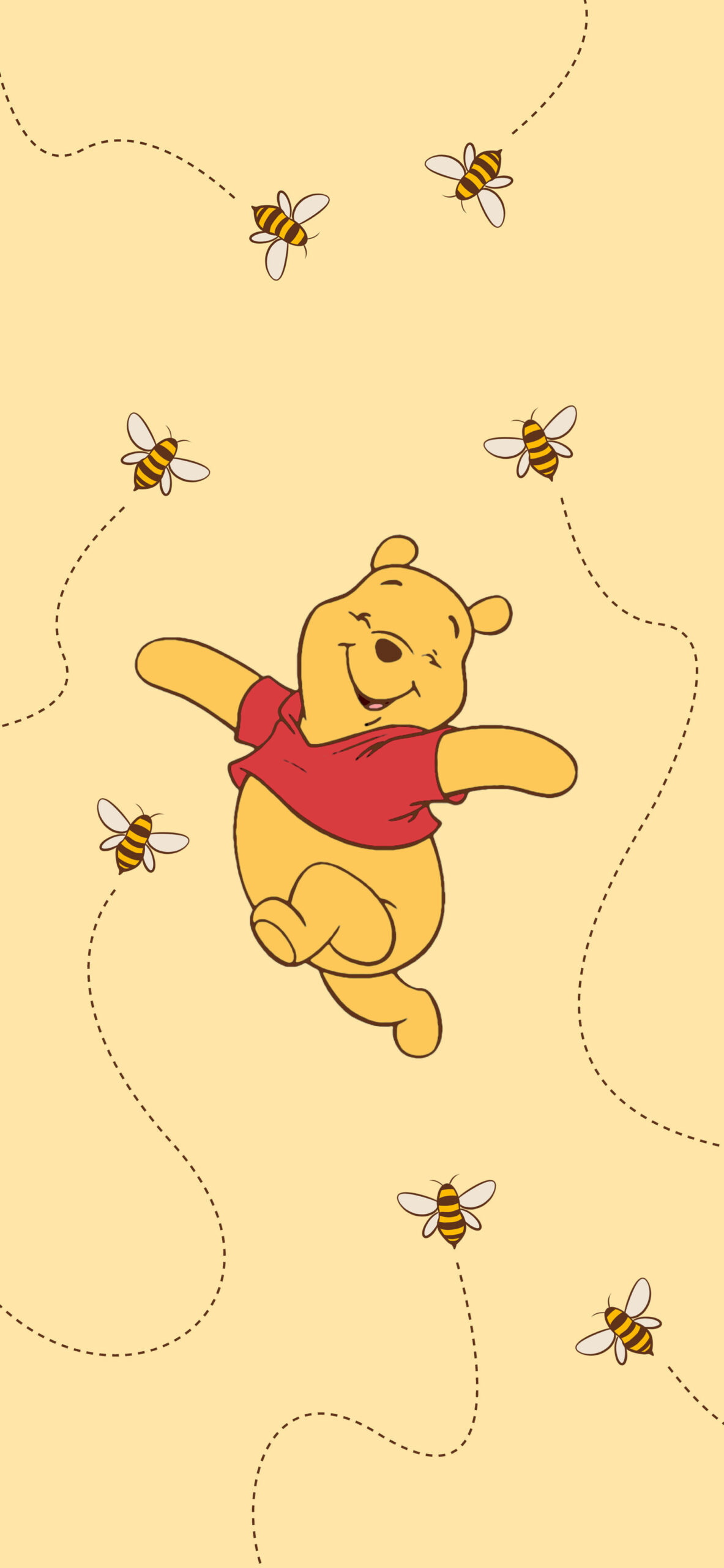 1190x2560 Winnie the Pooh Yellow Wallpaper the Pooh Wallpaper, Phone