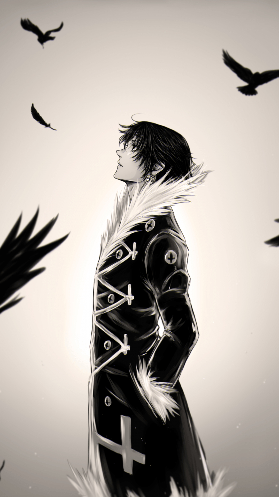 1080x1920 Download  Hunter X Hunter, Chrollo Lucilfer, Feathers, Phone