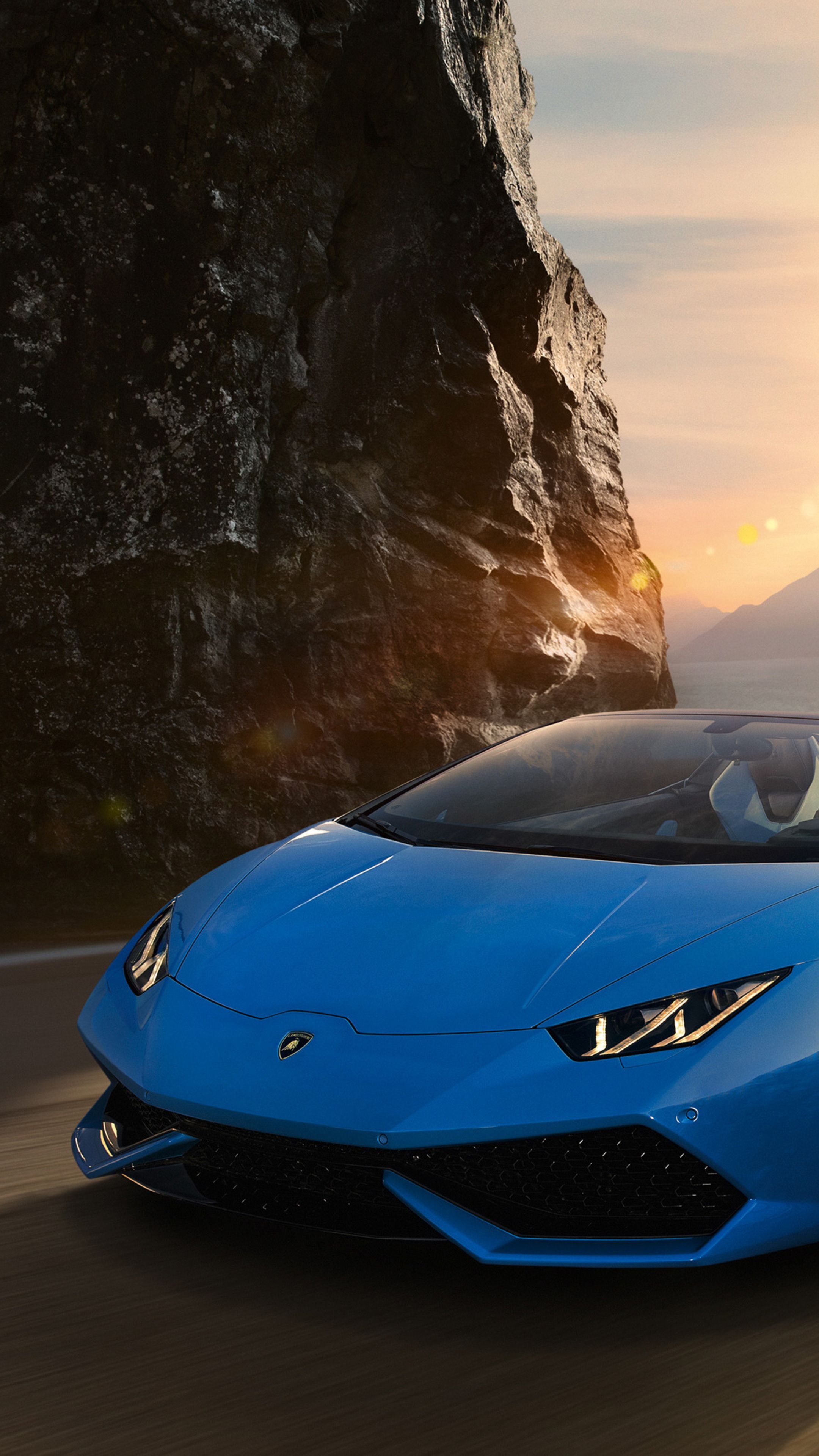 2160x3840 Sky Blue Lamborghini Huracan 4k Sony Xperia X, XZ, Z5, Phone