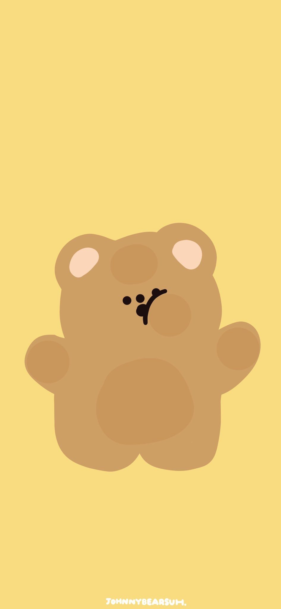 950x2050 Teddy Aesthetic Wallpaper, Phone