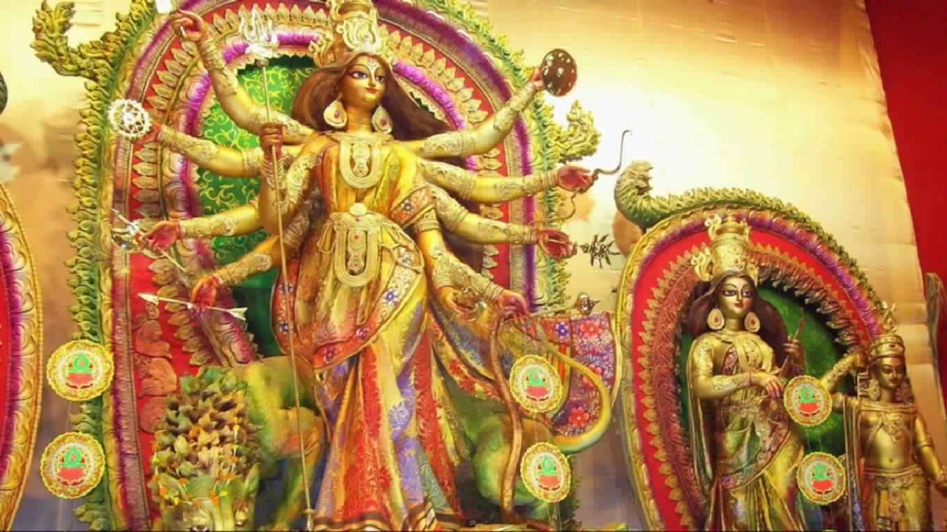 1370x770 Goddess Maa Durga HD Wallpaper, Desktop