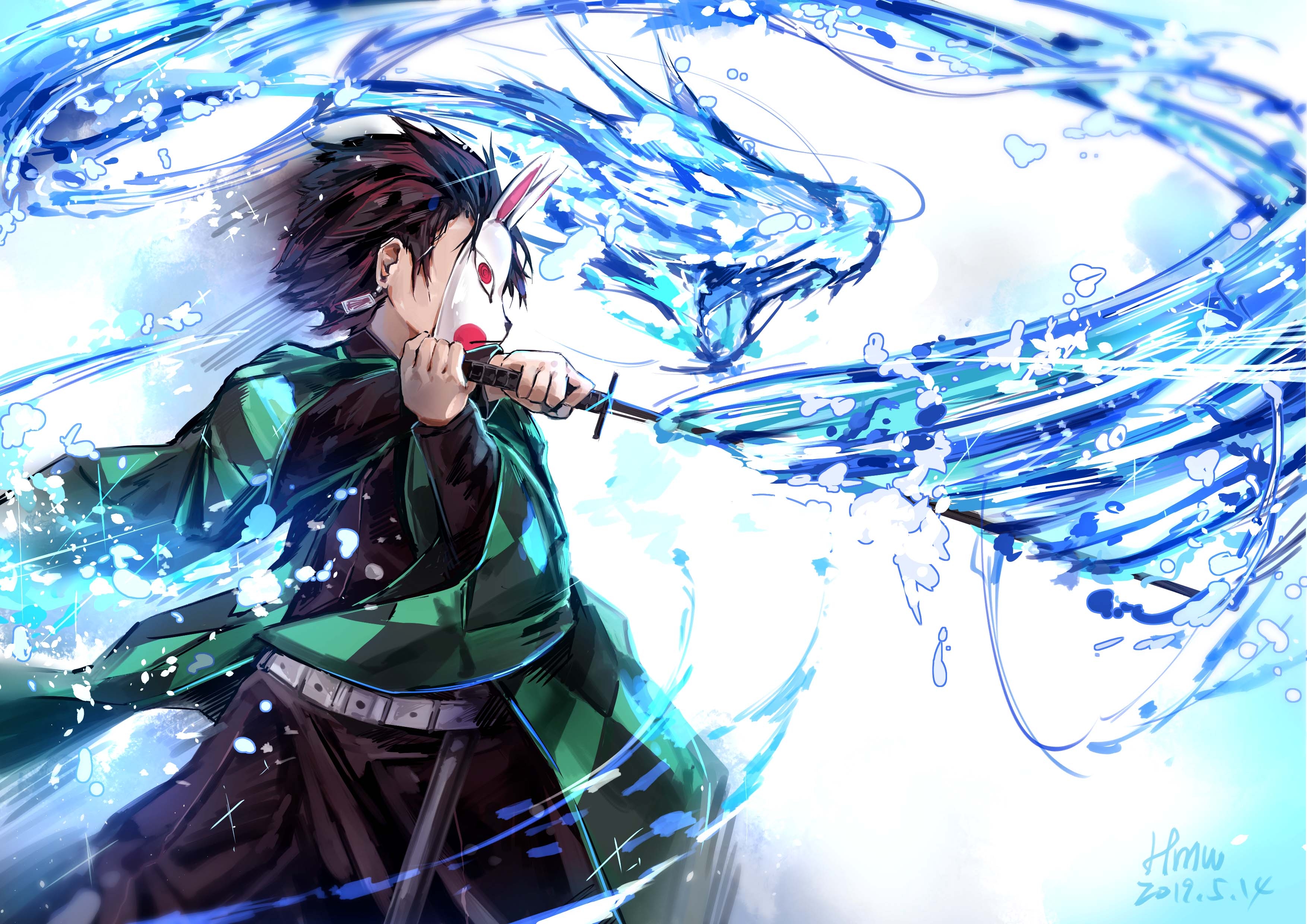 3510x2480 Tanjirou Kamado character from Demon Slayer Anime Wallpaper, Desktop