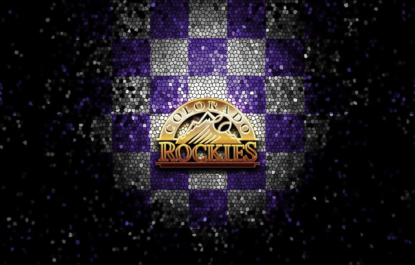 1340x850 Wallpaper wallpaper, sport, logo, baseball, glitter, checkered, MLB, Colorado Rockies image for desktop, section спорт, Desktop