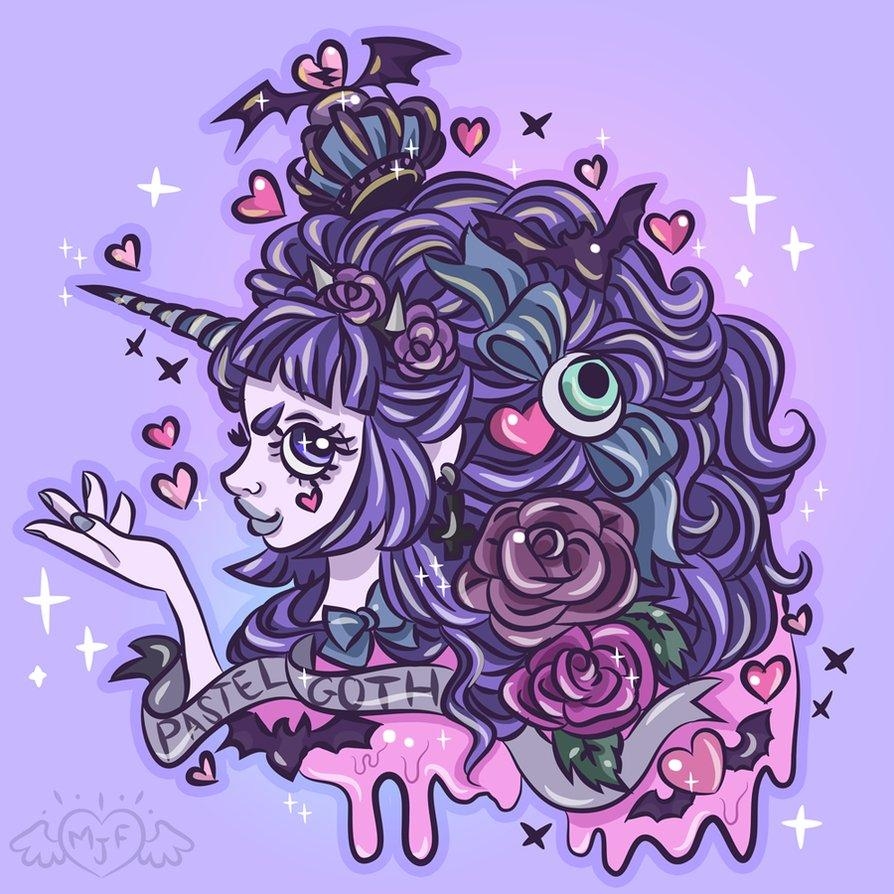 900x900 px Kawaii Pastel Goth Wallpaper, Phone