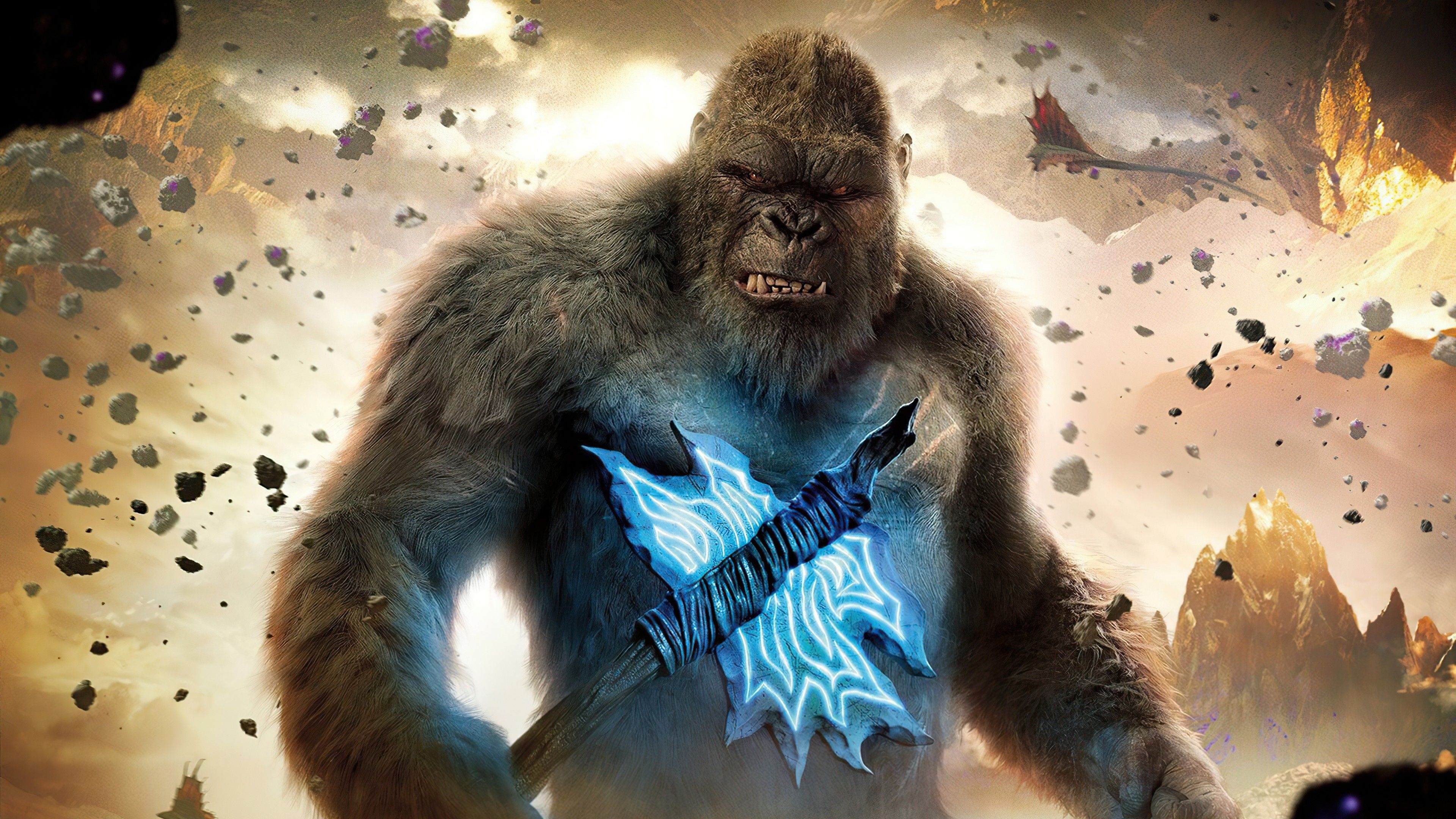 3840x2160 Godzilla Vs Kong Wallpaper / HD Wallpaper Movie Godzilla Vs Kong King Kong Wallpaper Flare / Legends collide as godzilla and kong, the two most powerful forces of nature, clash, Desktop