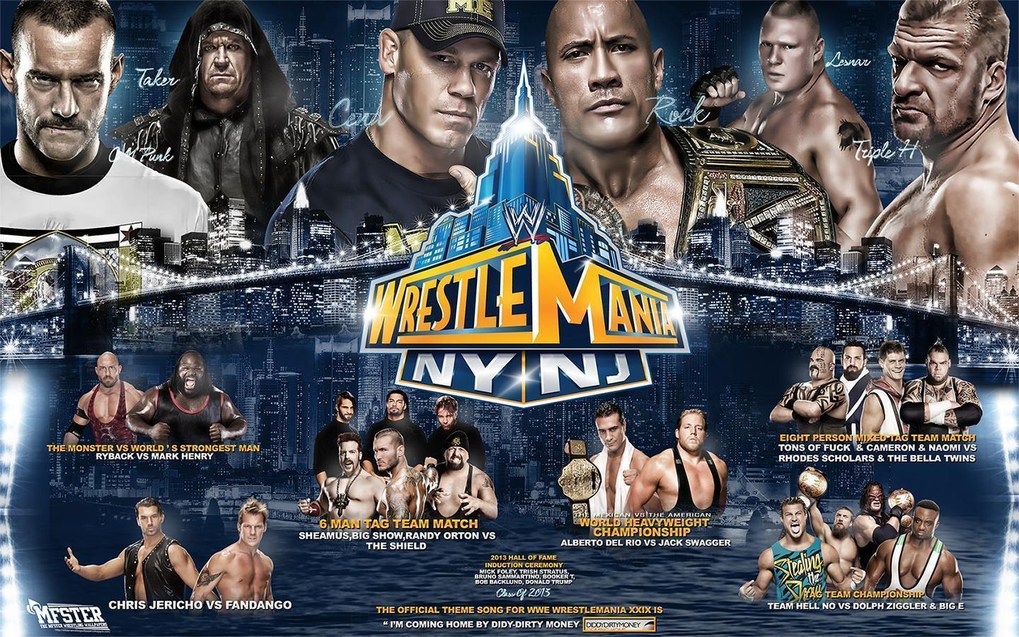 1440x900 MFSTER Wrestling Wallpaper: WWE Wrestlemania XXIX Wallpaper !, Desktop