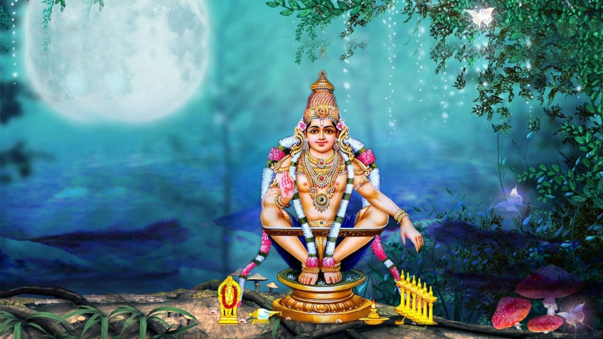 1920x1080 ayyappa HD wallpaper free download, meditation, mythology, guru, hindu temple, cg artwork, Desktop