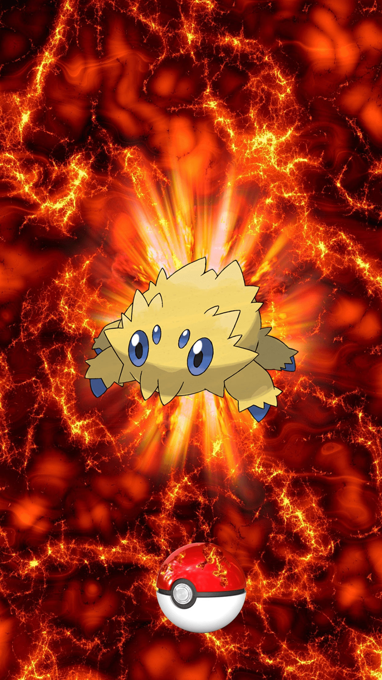 1250x2210 Fire Pokeball Joltik Bachuru 17 Egg, Phone