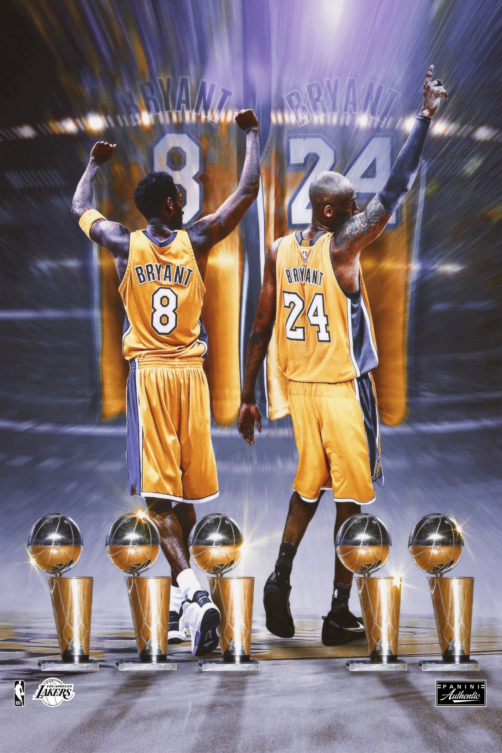 1710x2560 Kobe Bryant Trophies Canvas, Phone