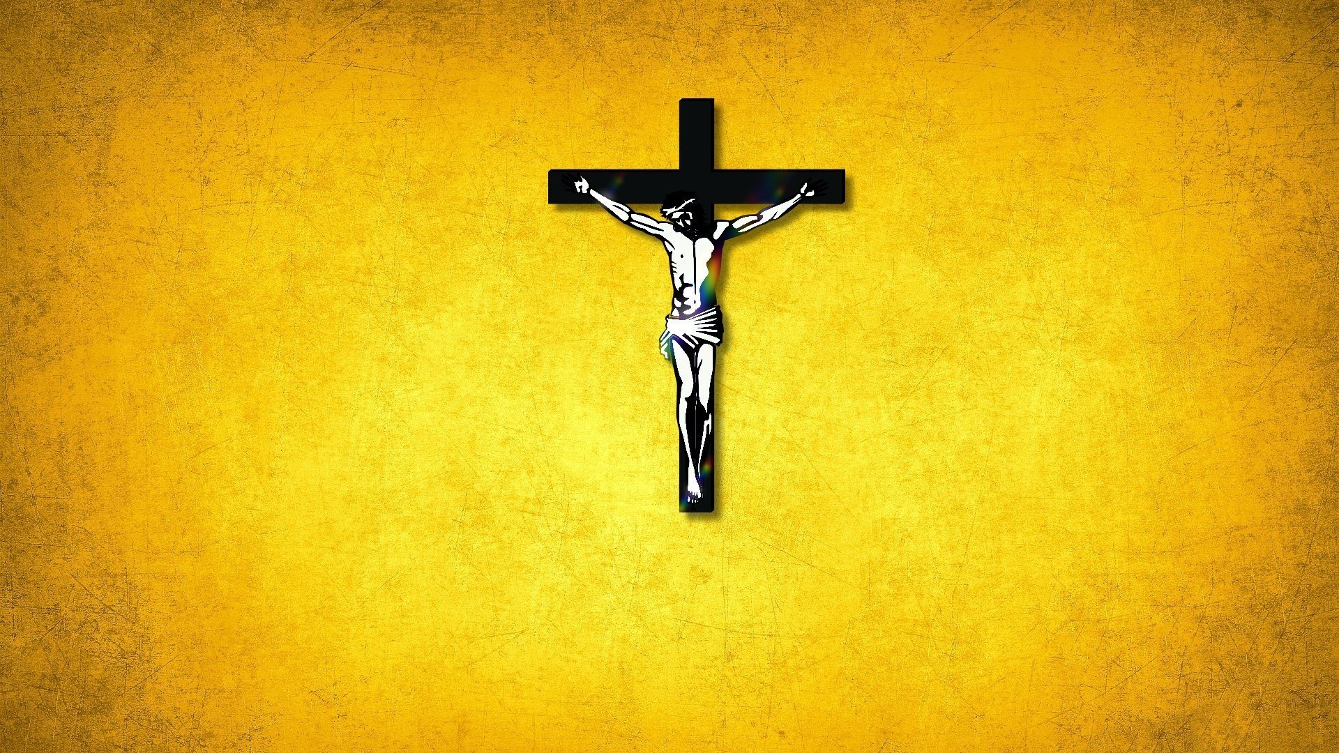 1920x1080 Jesus Christ On Cross With Yellow Background HD Jesus Wallpaper, Desktop