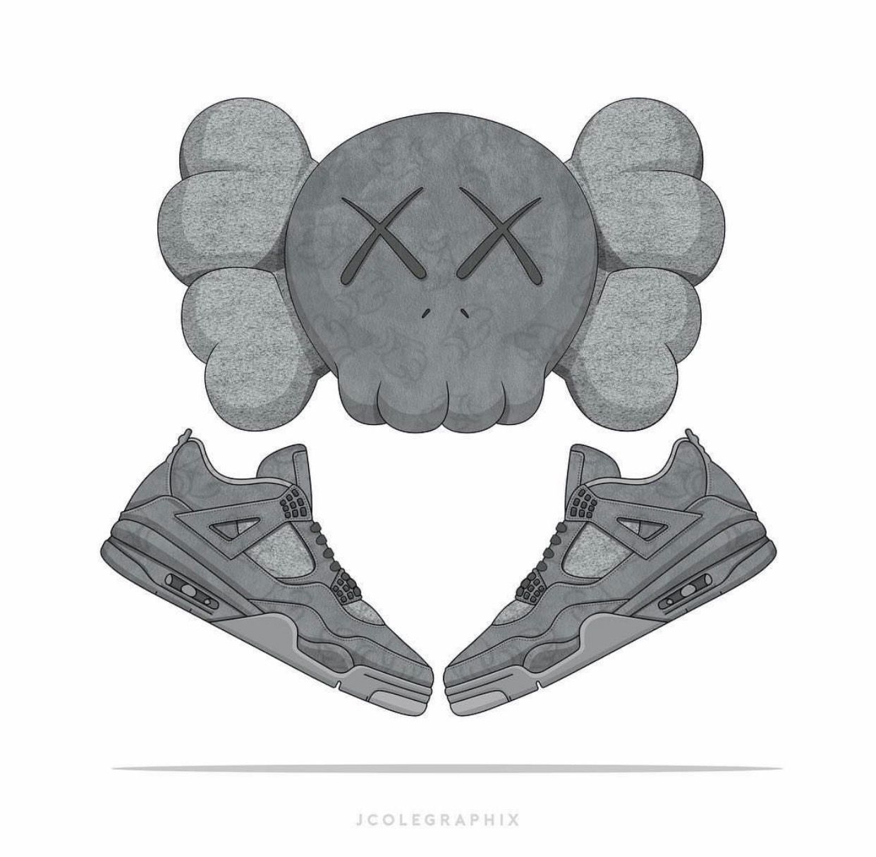 1250x1220 Kaws Jordan Wallpaper, Desktop