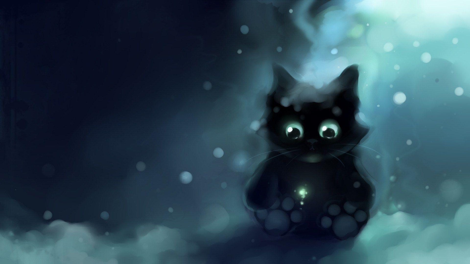 1920x1080 Cute Black Cat Wallpaper Image, Desktop