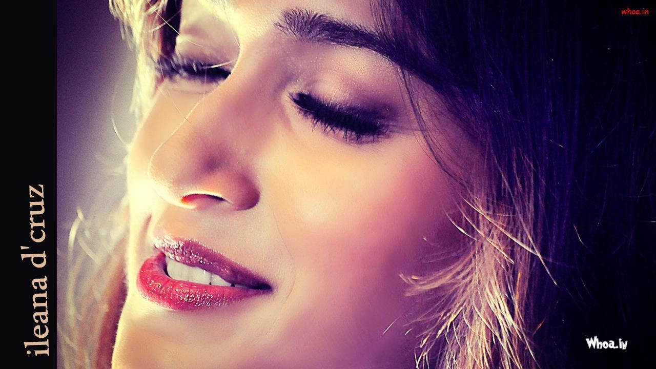 1280x720 Ileana Dcruz Close Up Face And Red Lips HD Wallpaper, Desktop