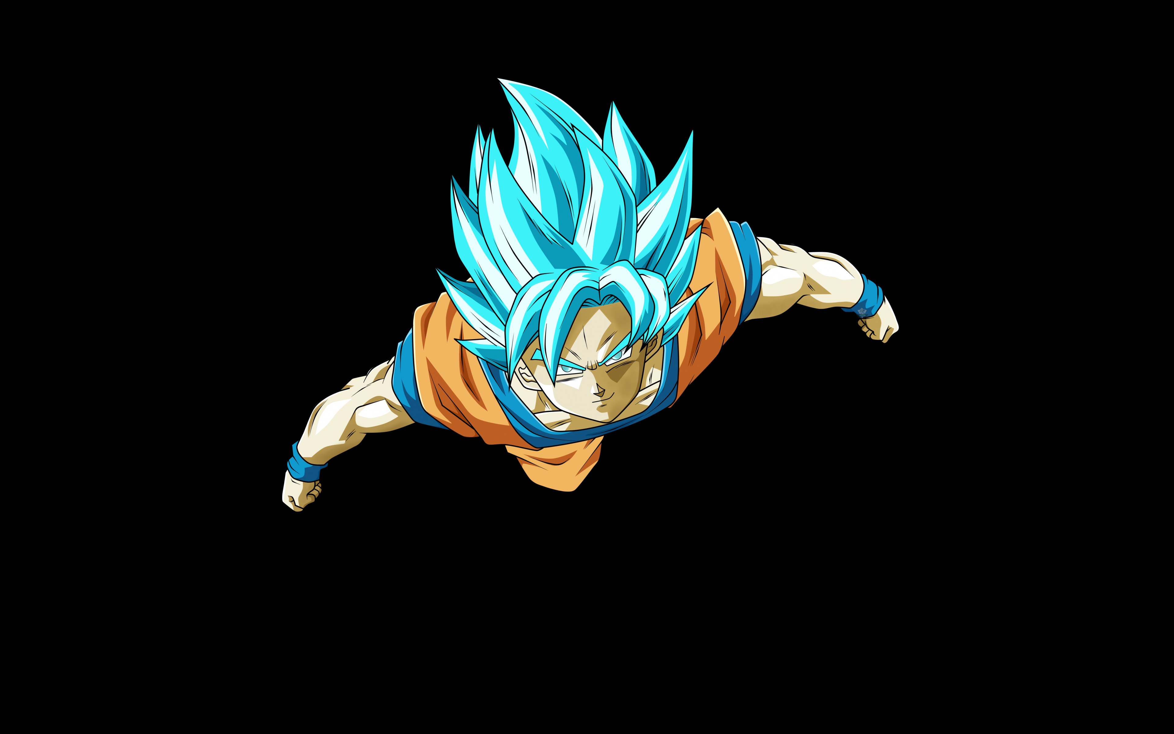 3840x2400 Download Goku, blue hair, dive, minimal wallpaper, 3840x 4K Ultra HD 16: Widescreen, Desktop