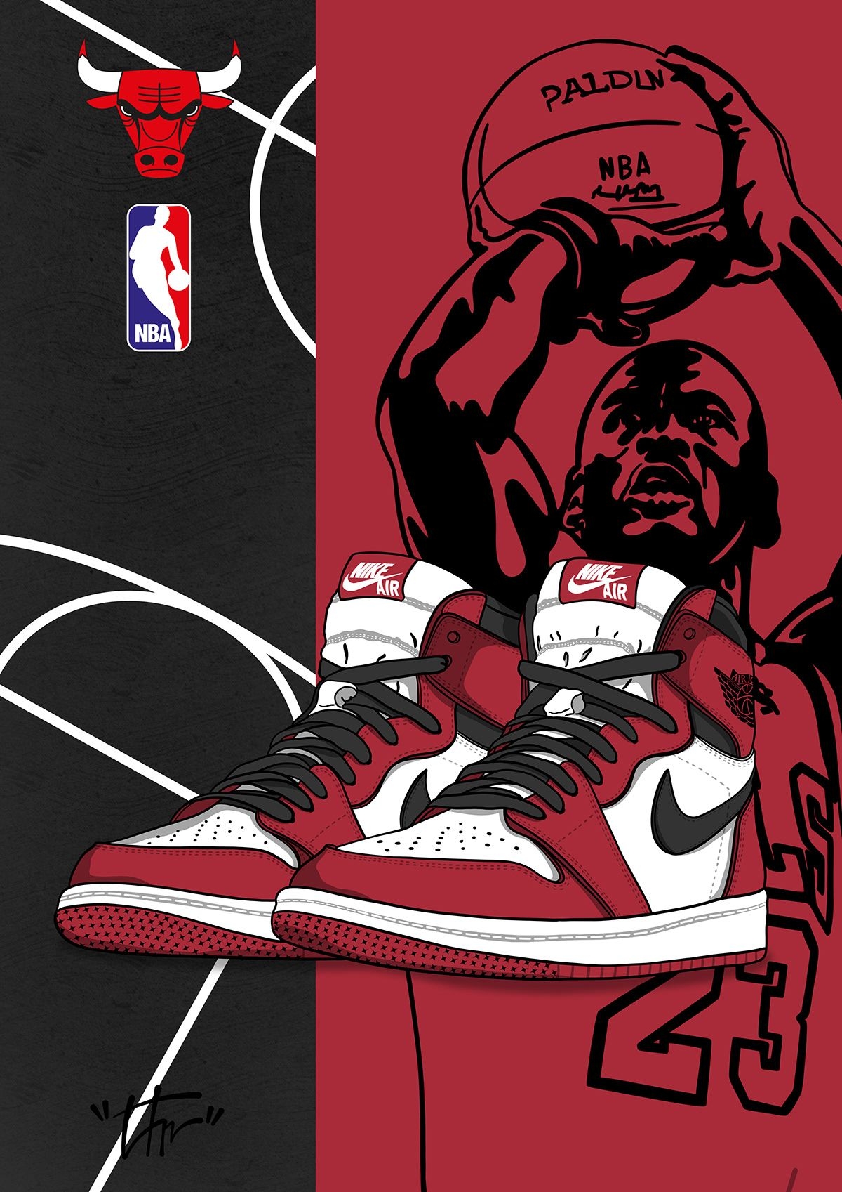 1200x1700 Air Jordan 1 Retro Chicago. Nike art, Jordan logo wallpaper, Sneakers illustration, Phone