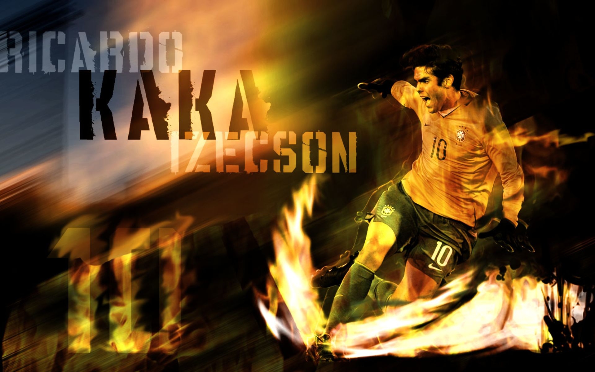 1920x1200 HD desktop wallpaper: Sports, Soccer, Kaká, Brazil National Football Team download free picture, Desktop