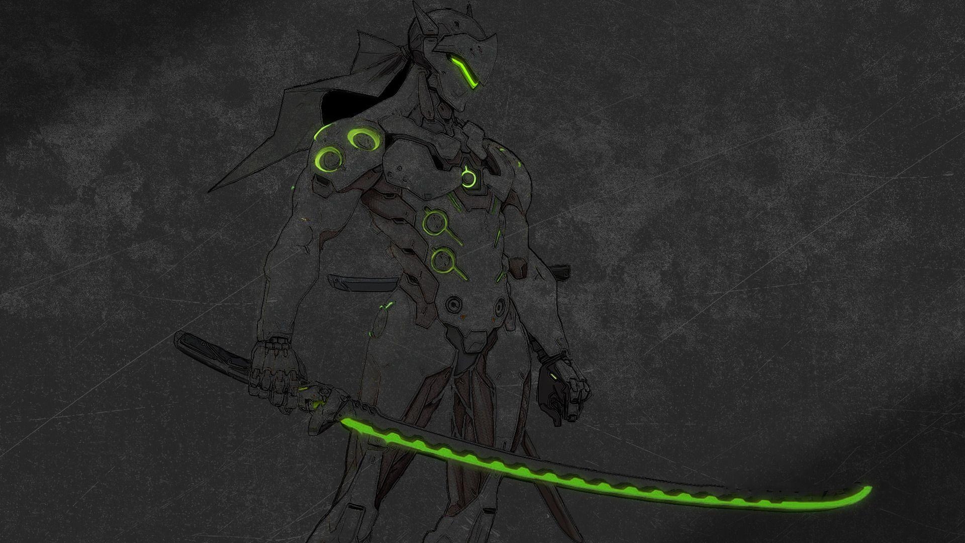 1920x1080 genji overwatch overwatch dark wallpaper and background, Desktop