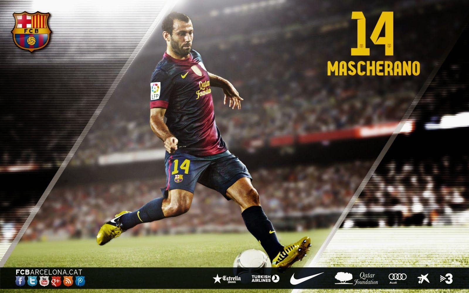 1600x1000 Javier Mascherano Fc Barcelona HD Wallpaper. Fc Barcelona Photo, Desktop