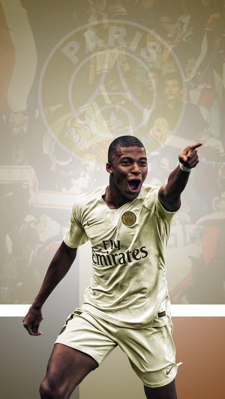 750x1330 Kylian Mbappé d'écran Saint, Phone