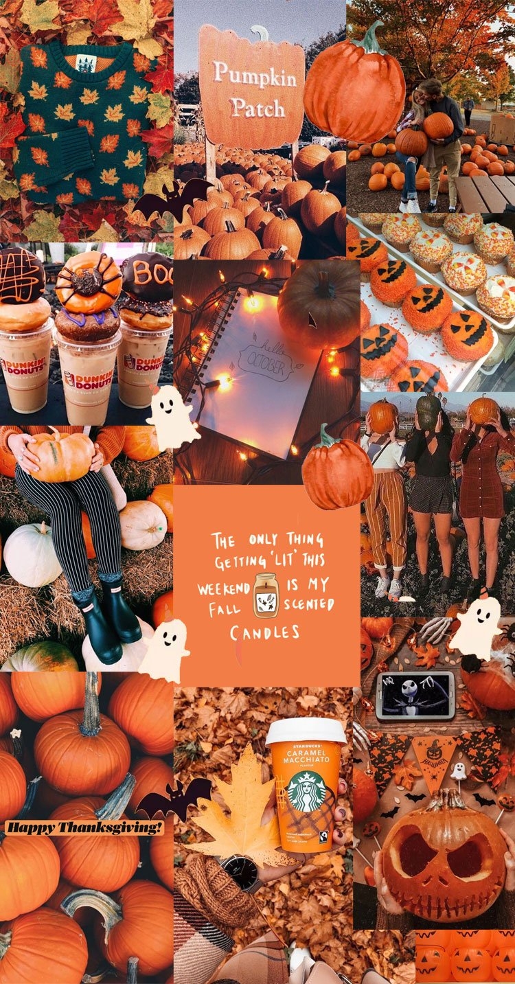 750x1440 Autumn Collage Wallpaper, Hello, Phone