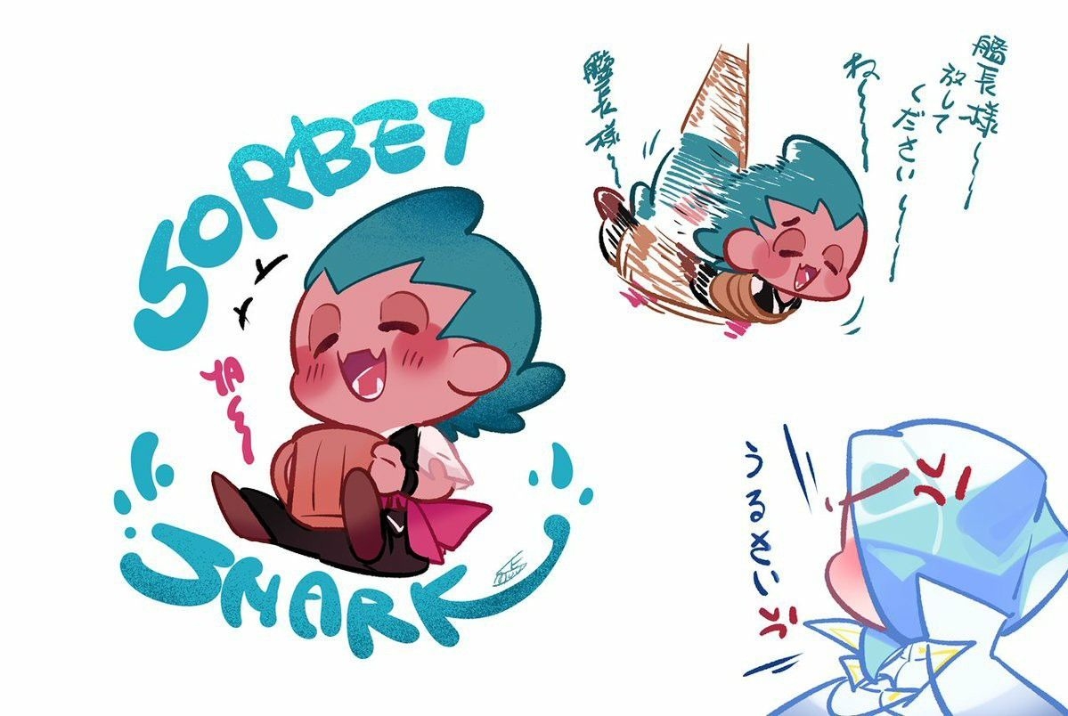 1200x810 Sorbet shark cookie. Cookie run, Shark cookies, Fan art, Desktop