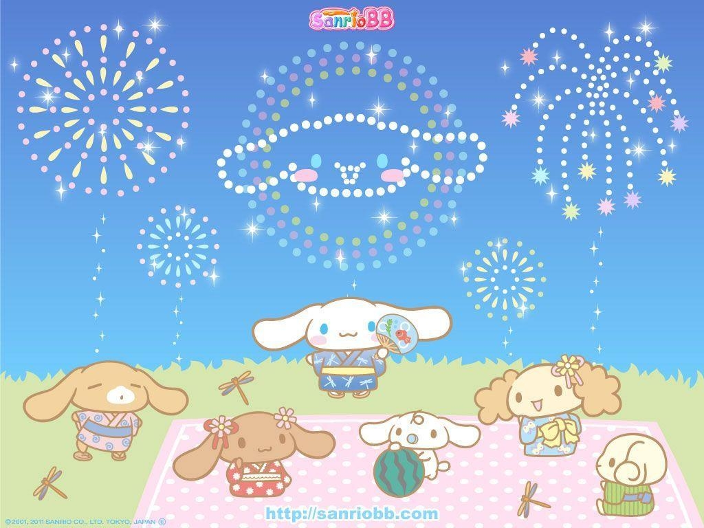 1030x770 Download Cinnamoroll With Japanese Fireworks Wallpaper. Full HD, Desktop