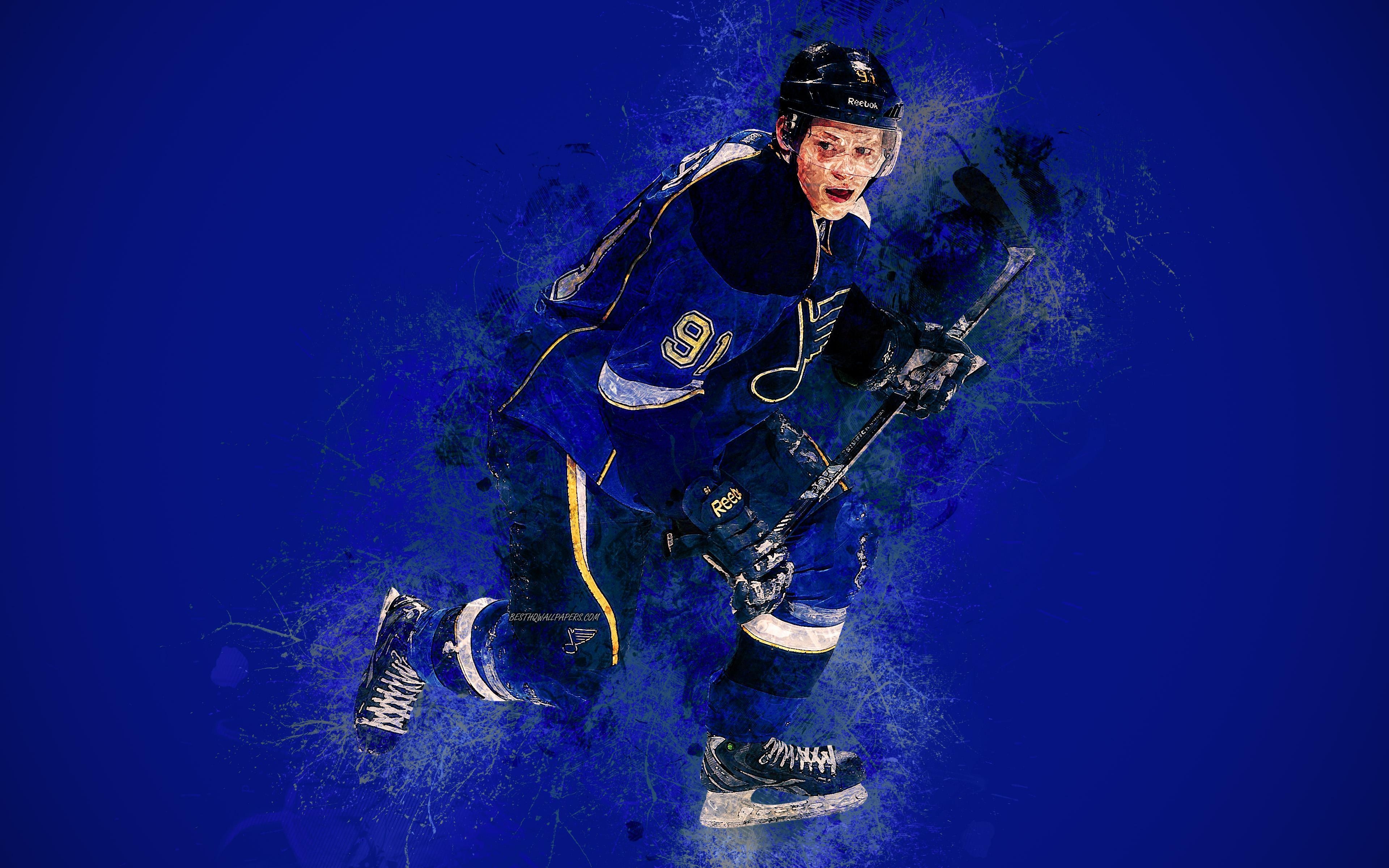 3840x2400 Download wallpaper Vladimir Tarasenko, 4k, St Louis Blues, Russian, Desktop