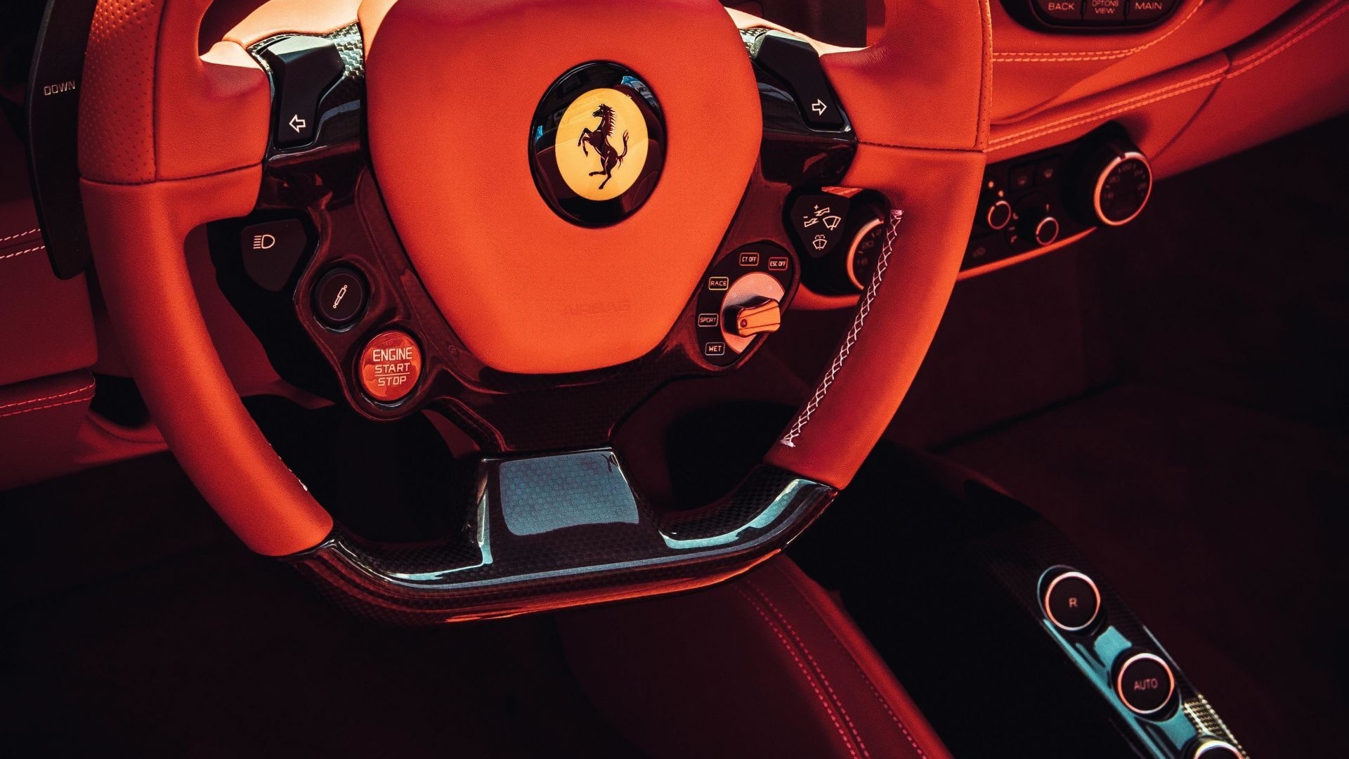 1920x1080 Desktop wallpaper ferrari car, steering, interior, HD image, picture, background, 8c75e8, Desktop