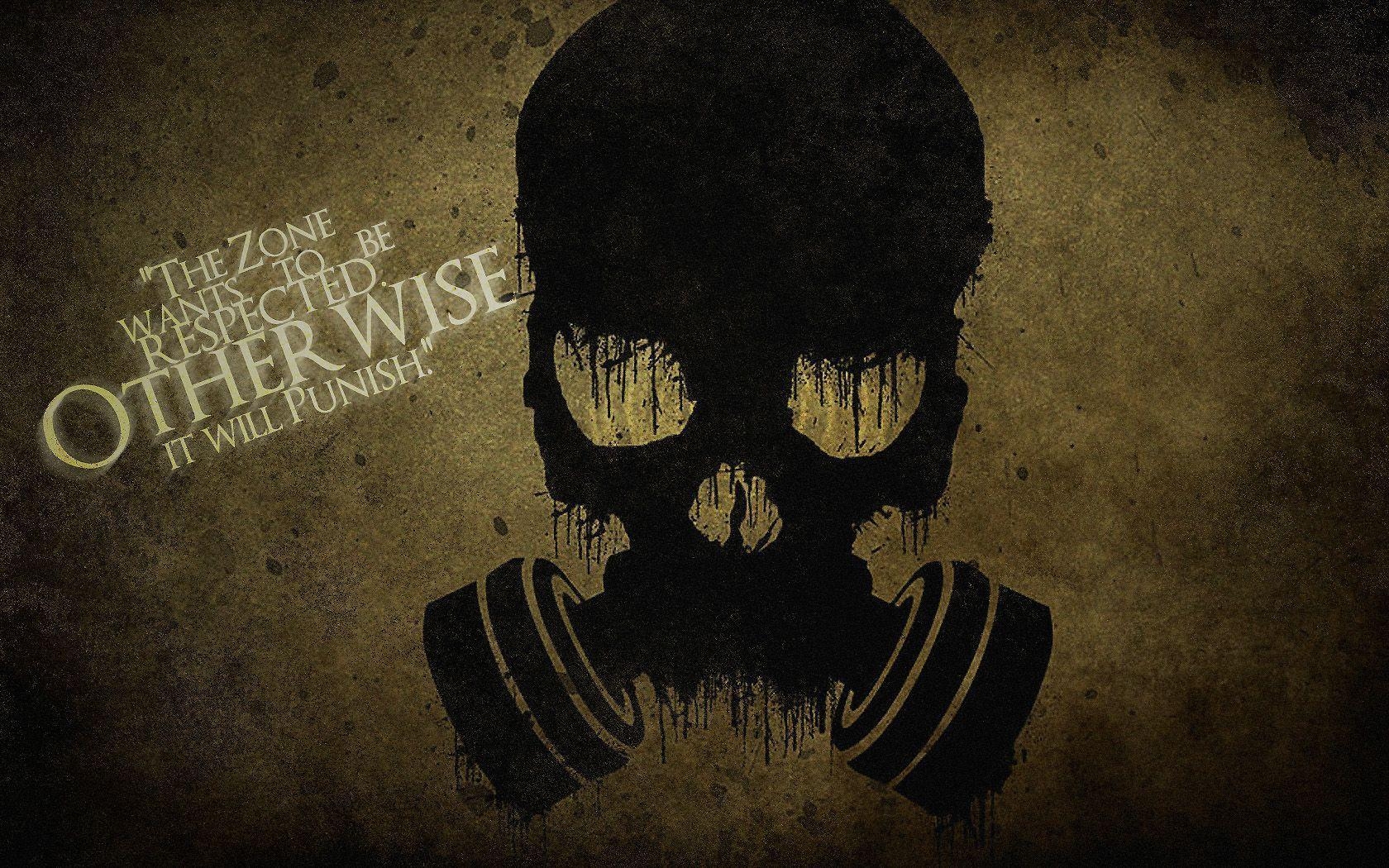 1680x1050 Art Gas Mask Skull 183778738, Desktop