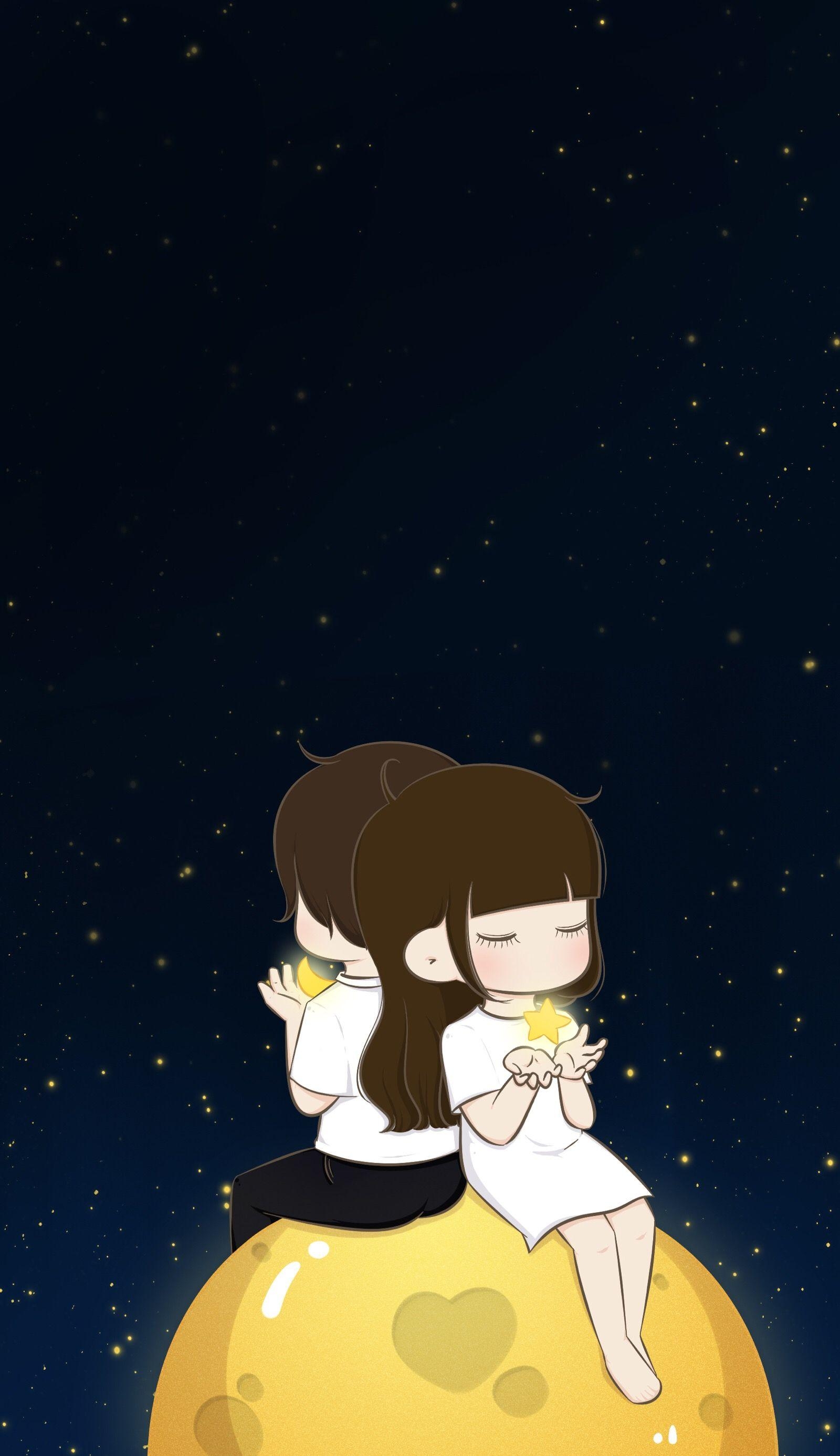 1600x2780 cute #love #couple Cute Love Cartoons, Love Cartoon, Phone