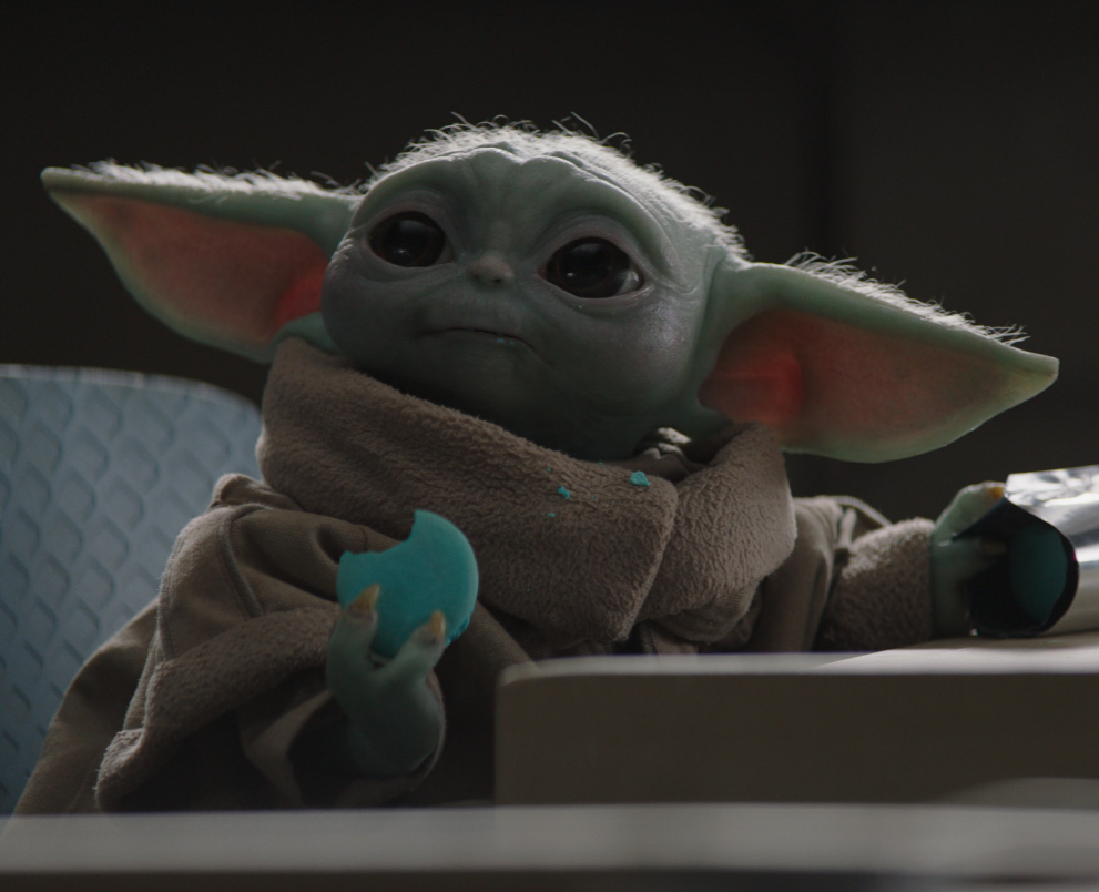 1000x810 Grogu [Baby Yoda] Eating Nevarro Cookies, Desktop